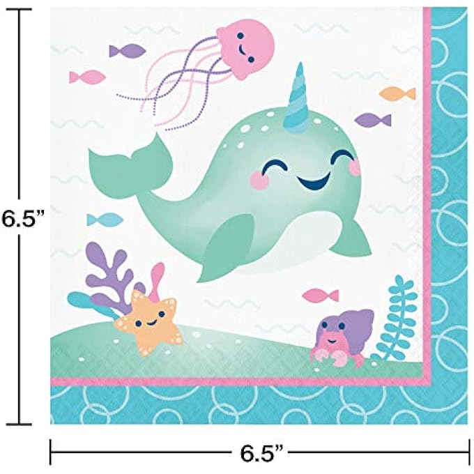 CREATIVE PARTY PC345905 NARWHAL AND FRIENDS LUNCH NAPKINS-16 PCS - Image 2